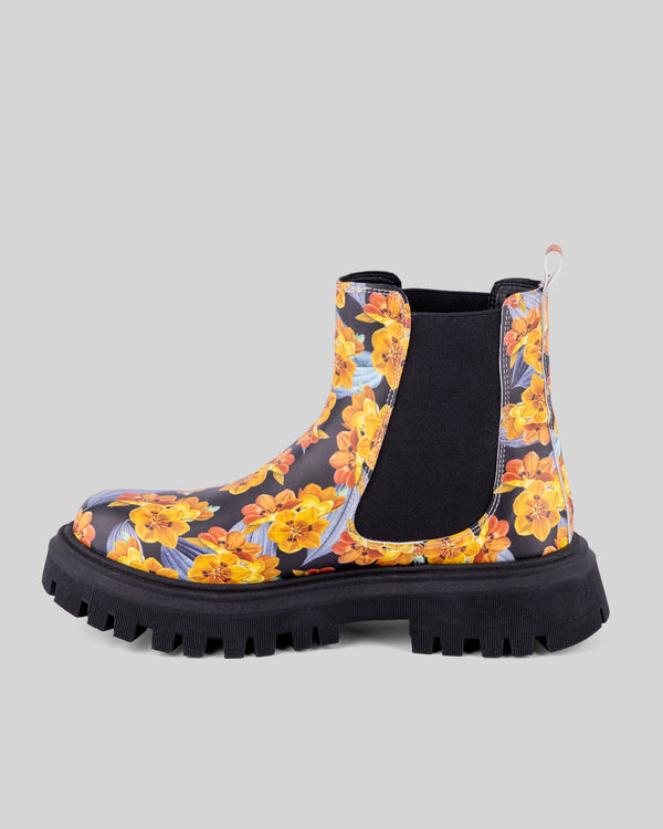 mumka-Calzado-mujer-Botas Chelsea Midnight Blooms