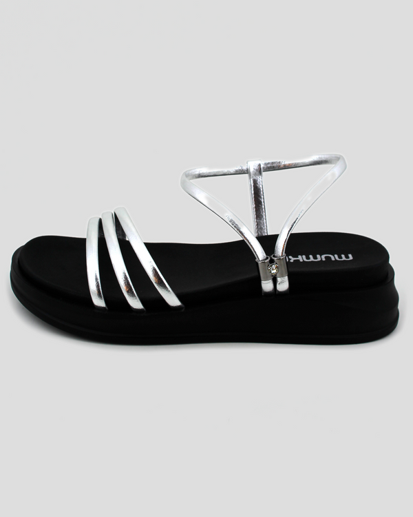 mumka-Calzado-mujer-Sandalias Plataforma Plateado